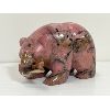 Image 1 : RHODONITE BEAR W/ FISH STATUETTE