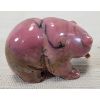 Image 4 : RHODONITE BEAR W/ FISH STATUETTE