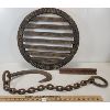 Image 7 : LOT OF 5 - WOODEN WHEEL, PULLEY & SIGNS - SEE ALL PICS