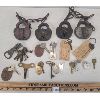 Image 1 : LOT OF 14 - LOCKS & KEYS - INCL CNR / CPR SWITCH LOCKS, POST OFFICE & HOTEL KEYS 