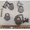 Image 2 : LOT OF 5 - CNR RAILWAY SWITCH LOCKS & KEYS 
