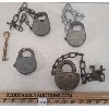 Image 2 : LOT OF 5 - CNR RAILWAY SWITCH LOCKS & KEYS 