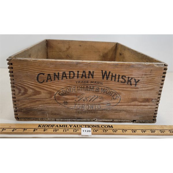 GOODERHAM & WORTS CANADIAN WHISKY CRATE - TORONTO