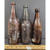 Image 2 : LOT OF 3 - AMBER BLOB TOP BOTTLES - INCL COPLAND BREWING & REINHARDT & CO'S, ETC.