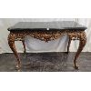 ORNATE GRANITE TOP CONSOLE TABLE