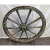 Image 1 : WAGON WHEEL - WOOD SPOKES W/ METAL RIM