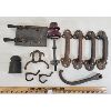 Image 1 : LOT OF 11 - CABOOSE HANDLES - RUBBER & PORCELAIN INSULATORS - SWITCH LEVERS, ETC. 