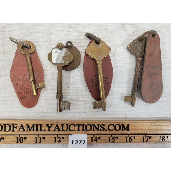 LOT OF 4 - STEAMSHIP & LOCOMOTIVE KEYS - INCL CPR & CANADA STEAMSHIP LINES