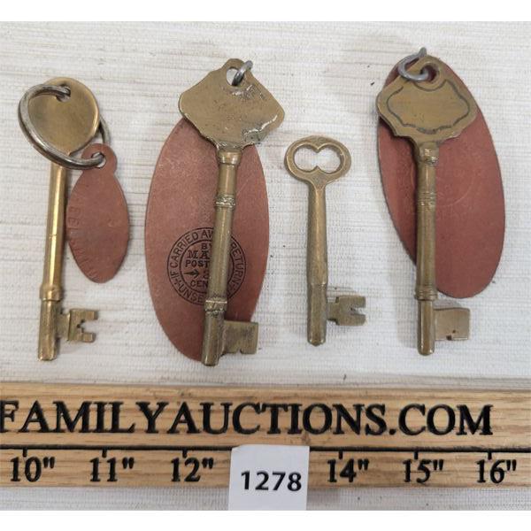 LOT OF 4 - STEAMSHIP KEYS - INCL CANADA STEAMPSHIP & WHEELSMEN