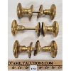 Image 1 : LOT OF 3 - BRASS HARDWARE - SARGEANT GOLD TONED DOOR KNOBS