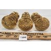 Image 2 : LOT OF 3 - BRASS HARDWARE - SARGEANT GOLD TONED DOOR KNOBS