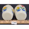 Image 6 : LOT OF 3 - FIRE KING TULIPS PATTERN MIXING BOWL & SHAKERS
