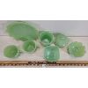 Image 2 : LOT OF 7 - FIRE KING JADEITE TEA CUP, SUGAR BOWL W/ LID & CANDY DISH, ETC. 