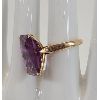 Image 1 : WOMEN'S 10K GOLD AMETHYST (?) COCKTAIL RING