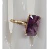 Image 2 : WOMEN'S 10K GOLD AMETHYST (?) COCKTAIL RING