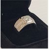 Image 1 : MOISSANITE SS 1.00CT SQUARE HALO MENS RING - SZ 9 - GRA CERTIFIED 