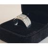 Image 2 : MOISSANITE SS 1.00CT SQUARE HALO MENS RING - SZ 9 - GRA CERTIFIED 