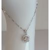Image 1 : MOISSANITE SS 1.00CT SQUARE HALO NECKALACE - GRA CERTIFIED