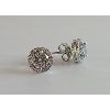 Image 2 : MOISSANITE SS 2.00CT HALO EARRINGS SET - GRA CERTIFIED 