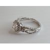 Image 4 :  MOISSANITE SS 1.00CT HALO ENGAGEMENT RING - GRA CERTIFIED 