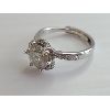 Image 1 :  MOISSANITE SS 2.00CT FLOWER ENGAGEMENT RING - GRA CERTIFIED 
