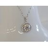 Image 1 :  MOISSANITE SS 2.00CT HALO NECKALACE - GRA CERTIFIED 
