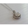 Image 3 :  MOISSANITE SS 2.00CT HALO NECKALACE - GRA CERTIFIED 
