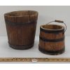 1382  LOT OF 2  SMALL BANDED WATER BUCKETS 