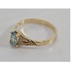Image 1 : CHILD'S 10K GOLD RING W/ AQUAMARINE STONE