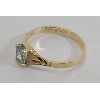Image 2 : CHILD'S 10K GOLD RING W/ AQUAMARINE STONE