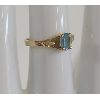 Image 4 : CHILD'S 10K GOLD RING W/ AQUAMARINE STONE