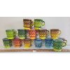 Image 1 : LOT OF 14 - FIRE KING MUGS - INCL GREEN KIMBERLY