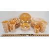 Image 1 : JOB LOT - FIRE KING PEACH LUSTREWARE MUGS, BOWLS & PLATES