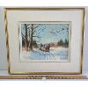 Image 1 : WINTER THEME OIL ON CANVAS BY NOS BERNARD 