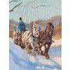 Image 3 : WINTER THEME OIL ON CANVAS BY NOS BERNARD 