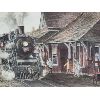 Image 2 : "GODERICH CNR STATION - 1956" BY WENTWORTH FOLKINS - FRAMED SIGNED PRINT