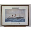 Image 1 : "COMPAGNIE GENERALE TRANSATLANTIQUE FRENCH LINE" FRAMED REPRO 