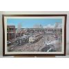 Image 1 : "COMINGS AND GOINGS AT JOHN STREET" BY L. FISHER 2003 - FRAMED OIL ON CANVAS 