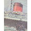 Image 3 : "THE GIANT FRENCH LINER 'NORMANDIE' LEAVING HAVRE" BY A. SEBILLE - FRAMED REPRO 