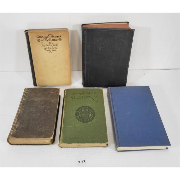 LOT OF 5 - MISC PUBLICATIONS - INCL "1854 UNIVERSAL PRONOUNCING GAZETTEER"