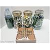 Image 1 : VINTAGE 3 MASON JARS MARBLES