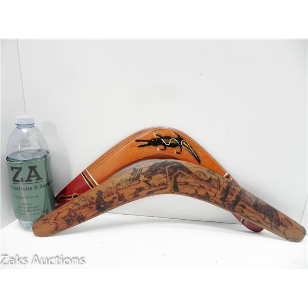 LOT OF 2 ABORIGINAL BOOMERANGS