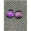 Image 2 : LOT OF 2 ROUND CABACHON AMETHYST STONES 2CT  6MM (TESTED)