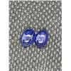 Image 2 : TESTED LOT OF 2 BLUE SAPPHIRE OVAL CABACHON GEMSTONES