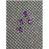 Image 2 : LOT OF 4 0.56CT SQUARE AMETHYST 3MM LOOSE GEMSTONES