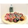 Image 2 : BASKET OF 20 UKRAINIAN PYSANKA EASTER EGGS