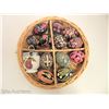 Image 1 : BASKET WITH 12 UKAINIAN PYSANKA EASTER