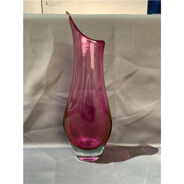 JAN BENDA ART GLASS VASE 14.5 