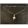 Image 1 : 18K WHITE GOLD CUBIC ZIRCONIA SET STAR PENDANT  REPLACEMENT VALUE  $180