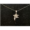 Image 2 : 18K WHITE GOLD CUBIC ZIRCONIA SET STAR PENDANT  REPLACEMENT VALUE  $180